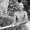 Spear fisherman on Ambon's southern coastline, Indonesia.